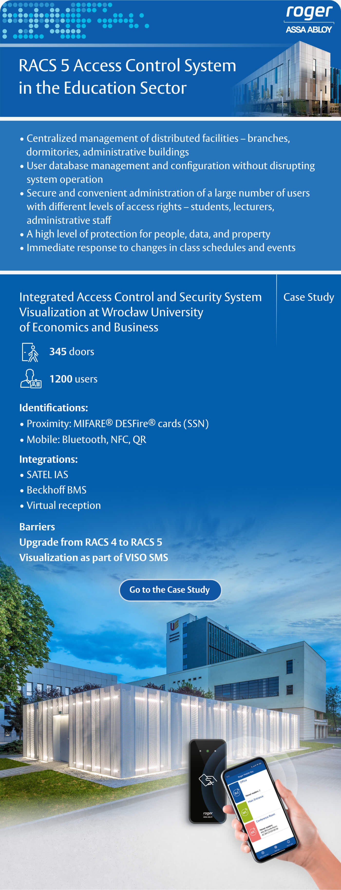 RACS 5 Access Control System in the Education Sector