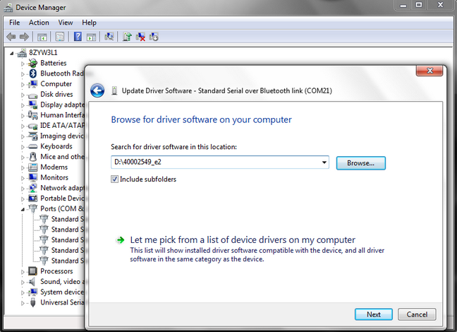 Virtual COM port driver 