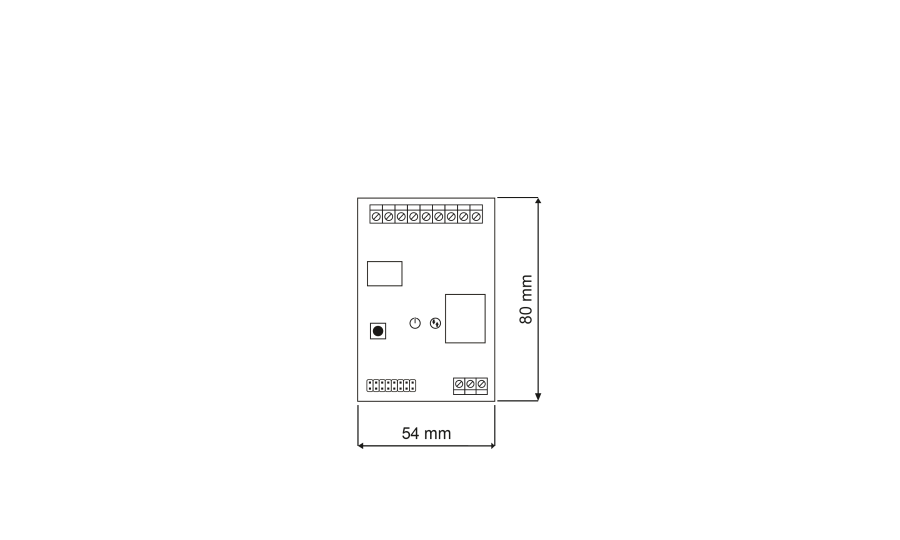 MCX2-BRD DIMENSIONS